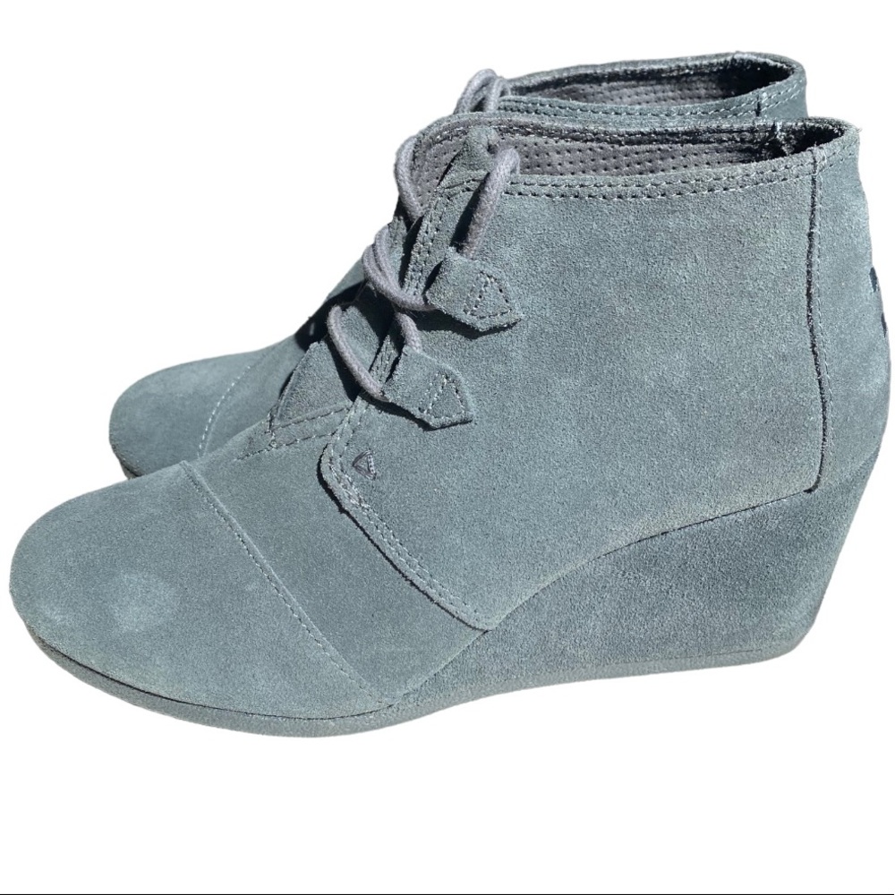 TOMS Forged Iron Grey Suede Women Kala Bootie 8.5 new